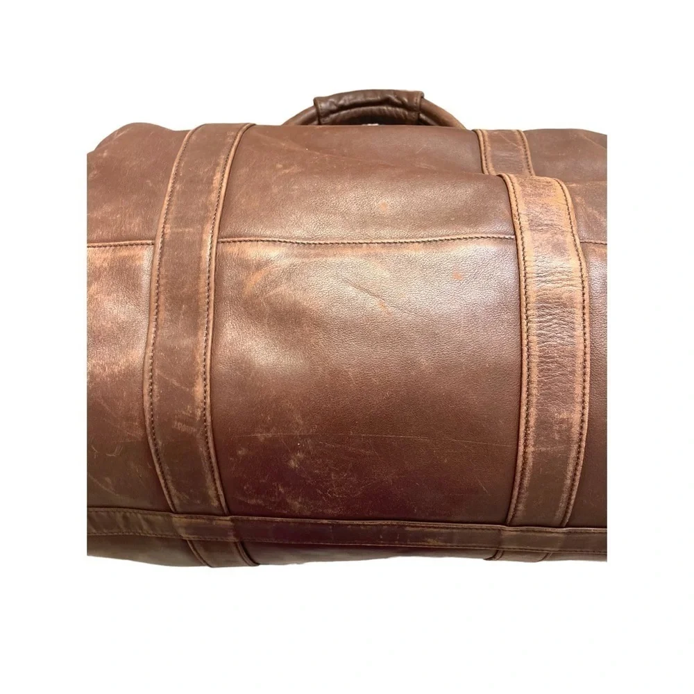Coach 0502 vintage brown leather duffle bag made in Mexico RARE